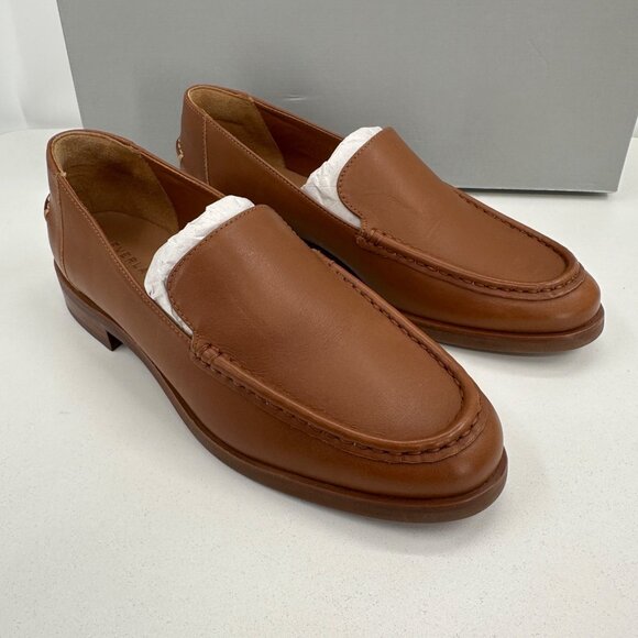 Everlane The Modern Loafer in Camel-Tan Leather sz 7 Stacked Heel Cushioned - Picture 1 of 6